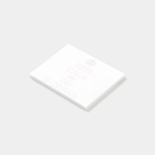 rustig blijven en gaan winkelen post-it® notes (Schuin)