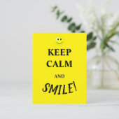 Rustig blijven en glimlachen briefkaart (Staand voorkant)