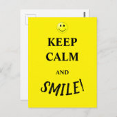 Rustig blijven en glimlachen briefkaart (Voorkant / Achterkant)