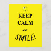 Rustig blijven en glimlachen briefkaart (Voorkant)
