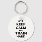 Rustig blijven en hard trainen sleutelhanger (Voorkant)