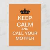 Rustig blijven en je moeder Briefkaart (Sinaasappe (Voorkant)