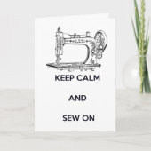 Rustig blijven en naaien, verjaardag kaart (Voorkant)