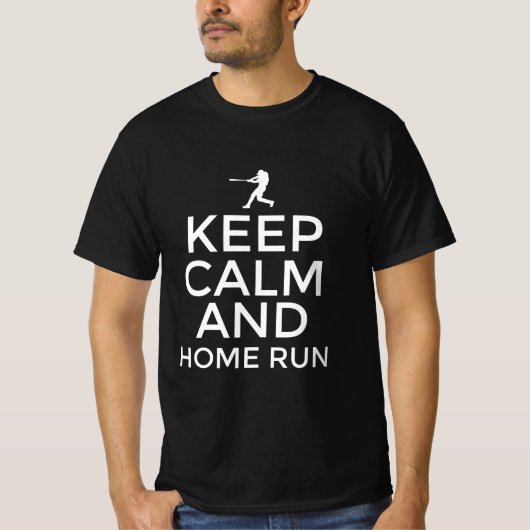 Rustig blijven en naar huis rennen t-shirt (Voorkant)