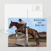 Rustig blijven en rijden! paardenspringer briefkaart (Voorkant / Achterkant)
