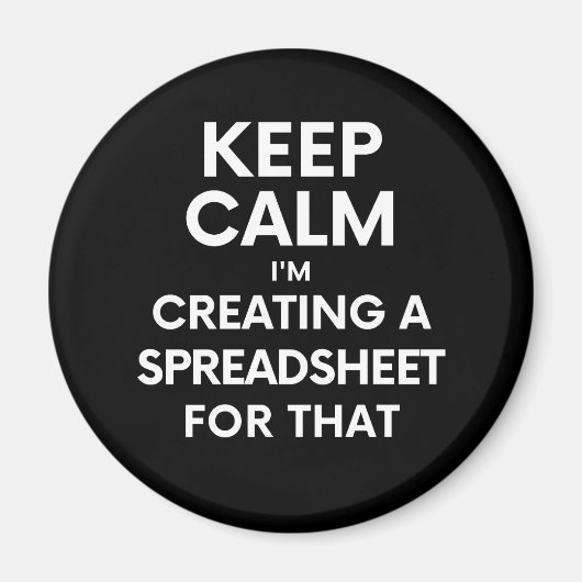 Rustig blijven, ik maak een spreadsheet voor dat magneet (Voorkant)