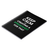 Rustig blijven, ik maak een spreadsheet voor dat n notitieboek (Linkerzijde)