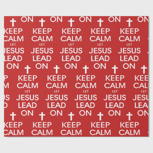 Rustig blijven Laat Jezus leiden op het Christelij Cadeaupapier (Vlak)