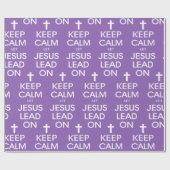Rustig blijven Laat Jezus voortleiden - Christelij Cadeaupapier (Vlak)