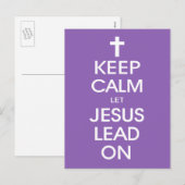 Rustig blijven Laat Jezus voortleiden - Christelij Feestdagenkaart (Voorkant / Achterkant)