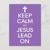 Rustig blijven Laat Jezus voortleiden - Christelij Feestdagenkaart (Voorkant)