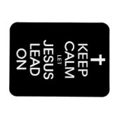 Rustig blijven Laat Jezus voortleiden - Christelij Magneet (Horizontaal)