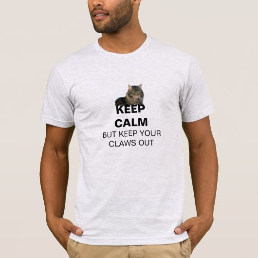 Rustig blijven, maar je klauwen uit t-shirt (Voorkant)