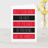 Rustig blijven, mam... Met wensen ♥ Grappig Moeder Kaart (Gele Bloem)