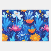 Rustig bloemontwerp voor Wellness Business Inpakpapier Vel (Voorkant)