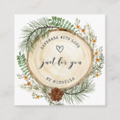 rustig bos handgemaakt met liefdesmanuscript dank  informatiekaartje (Voorkant)