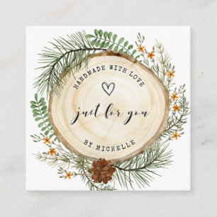 rustig bos handgemaakt met liefdesmanuscript dank  informatiekaartje