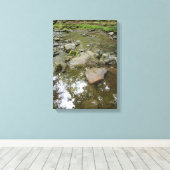 Rustig boscanvasprint | Echt landschap thuis Canvas Afdruk (Insitu (Houten vloer))