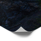 Rustig bosposter met hut Refuge Forest Poster (Hoek)