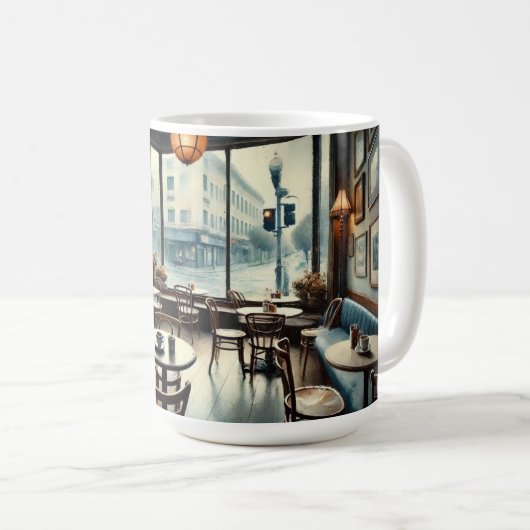 Rustig café in San Francisco Koffiemok (Voorkant rechts)