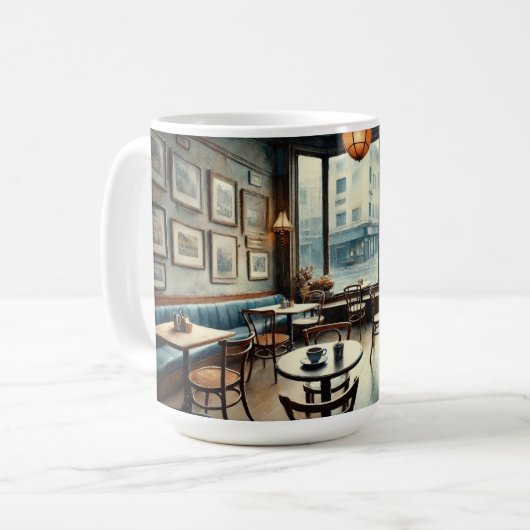 Rustig café in San Francisco Koffiemok (Voorkant links)