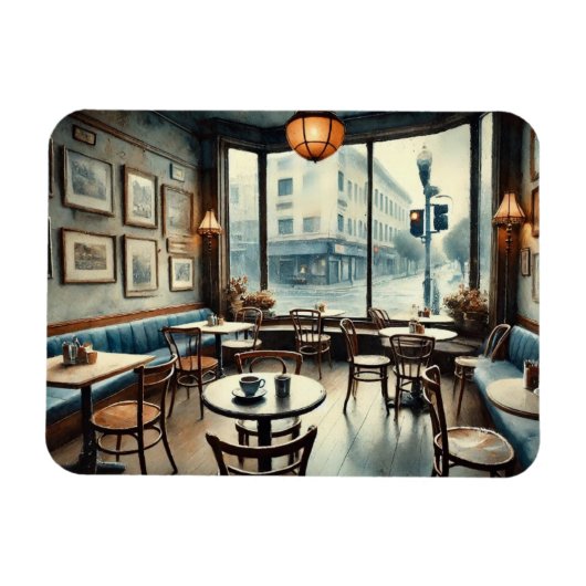 Rustig café in San Francisco Magneet (Horizontaal)