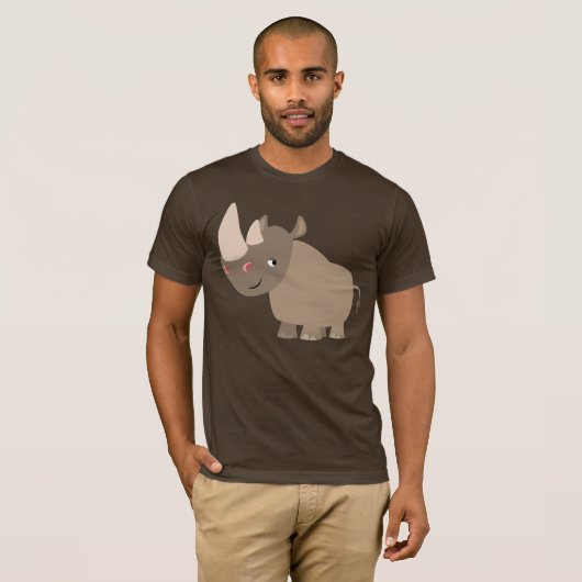 Rustig Cartoon Rhino T-shirt (Voorkant volledig)