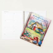 Rustig Cottage Uitzicht met thee en bloemen Planner (Display)