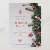 RUSTIG! De Uitnodiging van het het Kerstmisfeest v (Voorkant / Achterkant)