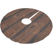 Rustig donkerbruin oud hout kerstboom rok (Gekanteld)