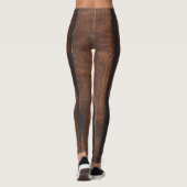 Rustig donkerbruin oud hout leggings (Achterkant)