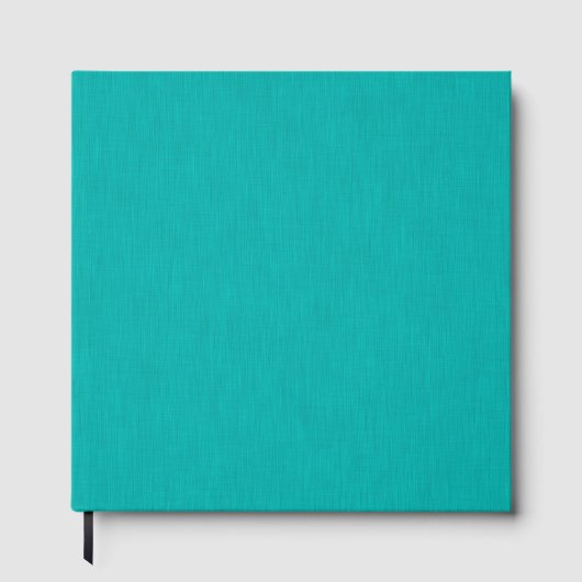 Rustig & eenvoudig Turquoise gestructureerde acht Gastenboek (Voorkant)