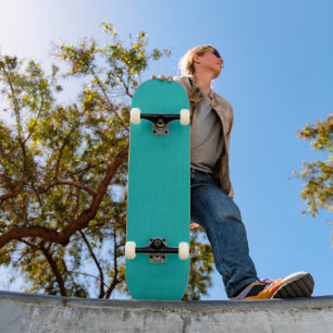 Rustig & eenvoudig  Turquoise gestructureerde acht Persoonlijk Skateboard