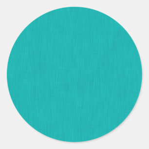 Rustig & eenvoudig Turquoise gestructureerde acht Ronde Sticker