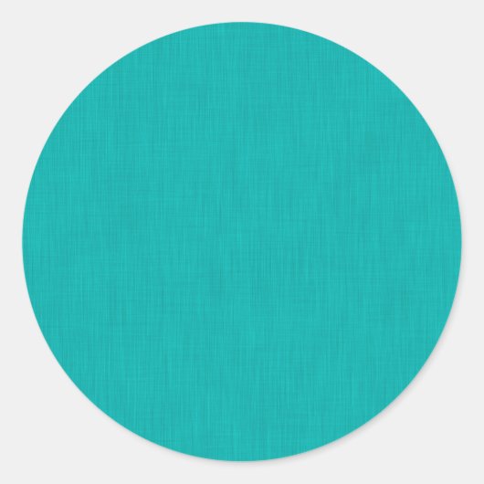 Rustig & eenvoudig Turquoise gestructureerde acht Ronde Sticker (Voorkant)