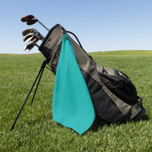 Rustig & eenvoudig Turquoise textuur achtergrond Golfhanddoek (Groen)