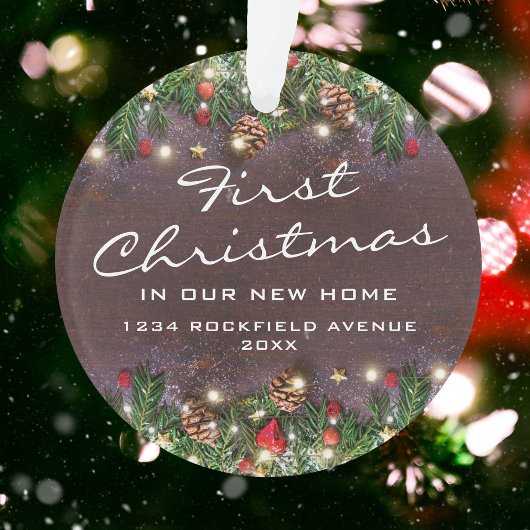 Rustig eerste kerstfeest in nieuw huis ornament