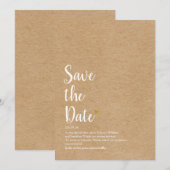 Rustig Elegant Chic Gouden Hart Script Definitie Save The Date (Voorkant / Achterkant)