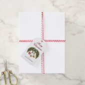 Rustig Elegant Prettig Kerstfeest Cadeaulabel (Met Touw)