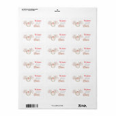 Rustig elegante waterverf kerst retouradres etiket (Full Sheet)