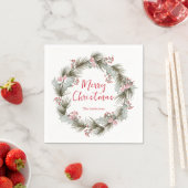 Rustig Elege Keramiek Kerstkrans Servet (Insitu)