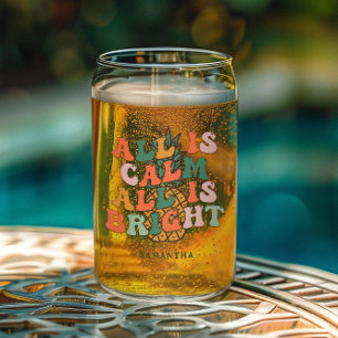 Rustig en helder   Ananas kerstmonogram Blikvorm Glas