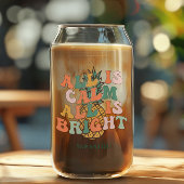 Rustig en helder | Ananas kerstmonogram Blikvorm Glas