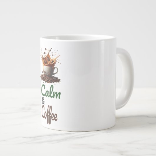 Rustig en koffie grote koffiekop (Voorkant rechts)