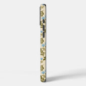Rustig en Natuurlijk: Naadloos Blauw Bloemmotief Case-Mate iPhone Case (Achterkant / Links)