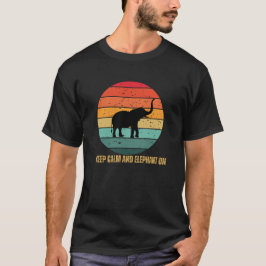 Rustig en olifanten aan t-shirt