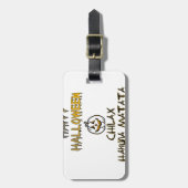 Rustig en ontspannen Happy Halloween Collectie Bagagelabel (Voorkant verticaal)