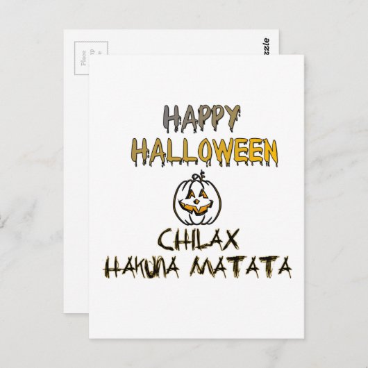 Rustig en ontspannen Happy Halloween Collectie Briefkaart (Voorkant / Achterkant)