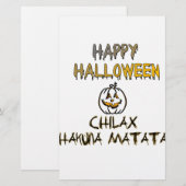 Rustig en ontspannen Happy Halloween Collectie Briefpapier (Voorkant / Achterkant)