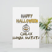Rustig en ontspannen Happy Halloween Collectie Briefpapier (Staand voorkant)
